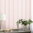 thumbnail image 2 of Laura Ashley Heacham Stripe Blush Wallpaper, 2 of 4