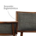 thumbnail image 4 of Silla de Comedor Paris de Lino Minimalista Contemporánea ilios innova paris gris oscuro, 4 of 9