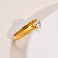 thumbnail image 6 of AAA White CZ Heart Cut 18K Gold Plating Stainless Steel Womens Ring Size 5 6 7 8, 6 of 7