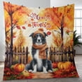 thumbnail image 4 of Happy Thanksgiving Border Collie Give Thanks Fall Beanie Scarf Welcome Quilt Blanket Borders Dog Lovers Gifts Idea Cozy Comforter Throw Blanket - 00020, 4 of 5