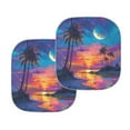 thumbnail image 2 of Yuyamidu 2pcs Seaside Car Window Sun Shades Front Windshield Cover Decorative Accessories Sunset Car Front Window Shades Universal Fit Most Car SUV Van, 2 of 5