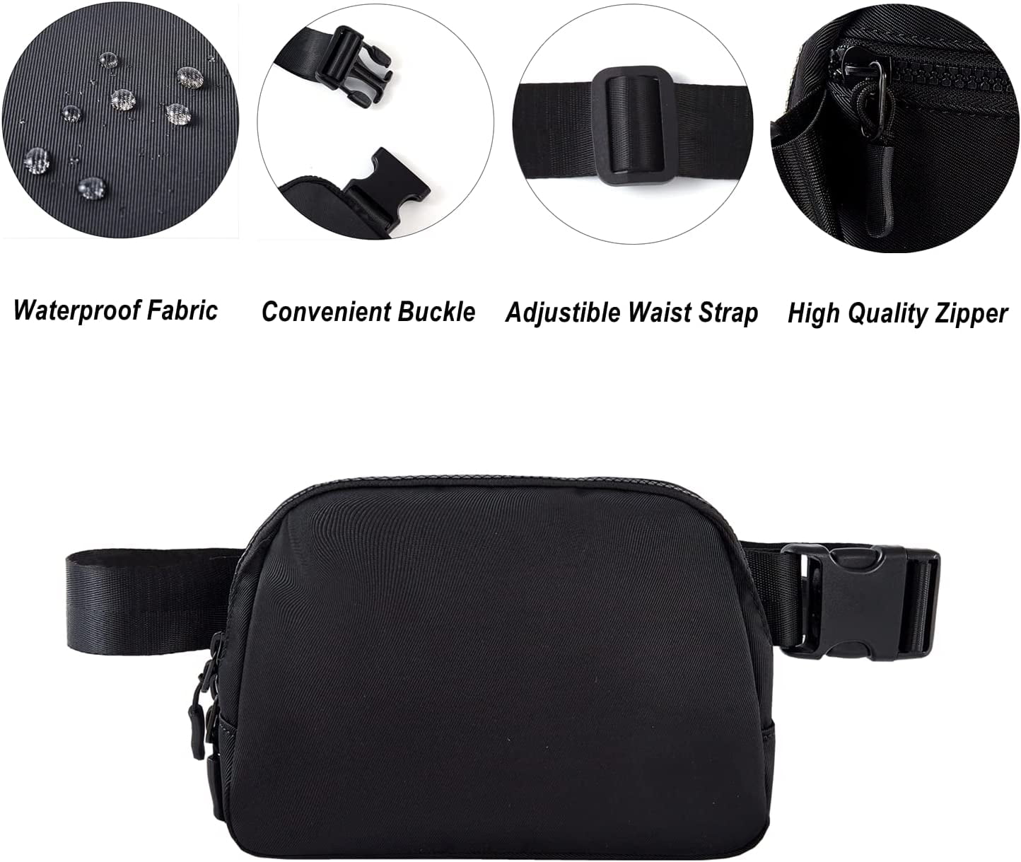 FANNY　PACK　MINI Unisex Mini Nylon Belt Bag, Fashionable Small Waist/Shoulder