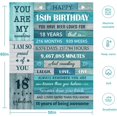 thumbnail image 6 of 18th Birthday Gifts for Girls, 18 Year Old Girl Birthday Gifts, Happy 18th Birthday Gifts Ideas,18 Year Old Gifts for Daughter Sister Bestie,18th Birthday Decorations for Girls 60"x50" Blanket, 6 of 6