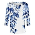 thumbnail image 5 of New Trendy!Homenesgenics Tunic Tops for Women Short Sleeve 4X Women Fashion Summer Casual Print Round Neck Loose Short Sleeve T-Shirt Top Blouse Pullover, 5 of 5