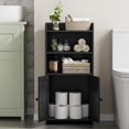 thumbnail image 2 of Gabinete de almacenamiento para baño Homhedy 20 x 37 x 79 cm negro, 2 of 9