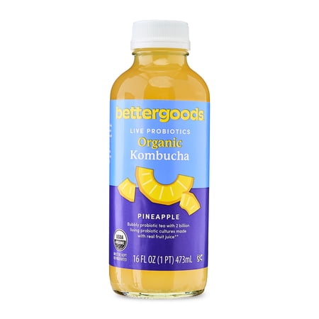 bettergoods Organic Pineapple Kombucha, 16 fl oz