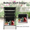 thumbnail image 3 of Homdox 4FT Vertical Garden Bed, 5 Tiers Vertical Raised Garden Planter, 25.6 * 26 * 48Inch Garden Raised Bed with 4 Hooks & 4 Wheels, Vegetable Flower Planter Raised Stand, Black with Storage Rack, 3 of 15