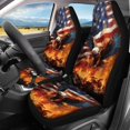 thumbnail image 2 of Binienty Flag Eagle Car Seat Covers Sets of 4 Vehicle Front Seat Protector + Rear Bench Seat Cover Car Seat Pad Mat Auto Interior Protection for Women Men,Easy to Install, 2 of 6