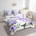 thumbnail image 3 of Homewish Purple Christmas Snowman Bedding Comforter Set 7pcs, Happy New Year King Bedding Sets, Teens Kids Boys Girls Reversible Bed Sheets, Super Cozy Room Decor, 3 of 7