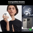thumbnail image 2 of PINHEN for iPhone 15 Pro/iPhone 15 Pro Max Camera Lens Protector, 9H Tempered Glass Camera Cover Screen Protector, Metal Individual Ring for iPhone 15 Pro Max 6.7 inch iPhone 15Pro 6.1 inch, 2 of 7