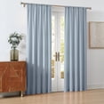 thumbnail image 2 of CANNON Solid Cotton Percale Light Blue 50x84 Window Curtain Pair, Solid Color Themed, Oeko-TEX Certified Confidence, 2 of 4
