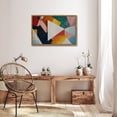 thumbnail image 2 of Abstract Geometric Artwork Horizontal Canvas Wall Art with Lightweight Foam Frame - Durable and Ready to Hang, Modern Decorative Print for Living Room, Bedroom, Or Office, 2 of 7