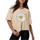 thumbnail image 1 of Camisetas Sobredimensionadas para Mujeres Gota Hombro Cuello Redondo Cultivo Top de Entrenamiento, Blusa de Verano Casual para Diario Y Fitness, 1 of 5