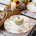 thumbnail image 5 of Fall Floral Round Braided Placemats Set of 2, Wildflower Plant Heat Insulation Place Mats Washable Non-Slip Table Mats for Kitchen Dining Party, 13 Inches, 5 of 8