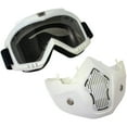 thumbnail image 4 of Birdz Eyewear Skylark White TPU Motorcycle Mask & Detachable Goggles  2 Pairs with Smoke & Yellow Lenses, 4 of 7