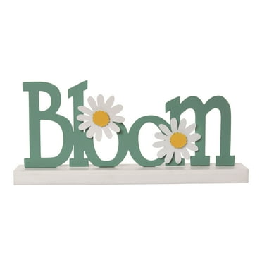 Transpac Metal 19.5" Multicolor Spring Bloom Word Decor
