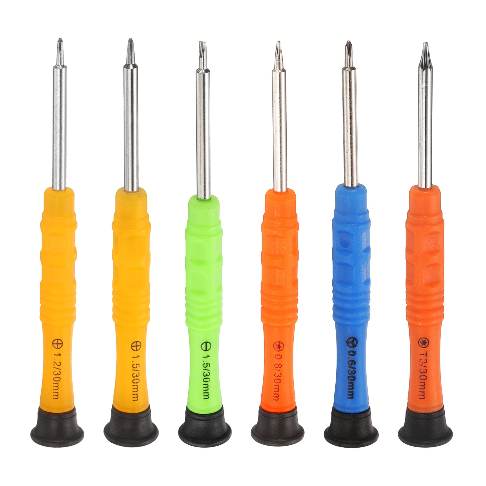 6pcs Mini Screwdriver Set Phillips/Slotted/Torx/Five Star/Y-type Magnetic Screwdriver Head Repair Tool Kit for Small Appliances Repairs