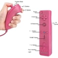 thumbnail image 2 of Wii Remote Controller,Wireless Controllers Compatible with Wii/Wii U with Motion Plus,Silicone Case and Wrist Strap,Pink, 2 of 6