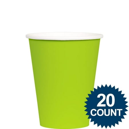 Lime 9 oz. Paper Cups, 20 ct. - Party Supplies