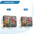 thumbnail image 4 of FORMRS 13-13.3 inch Laptop Sleeve Case Soft Carrying Quilted Computer Bag Cover, Orange Colorful Flowers, 4 of 7