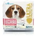 thumbnail image 1 of Paw Inspired Disposable Dog Diapers Female| Diapers for Dogs in Heat Period, Senior, Excitable Urination, or Incontinence (Medium, 32 Count), 1 of 6