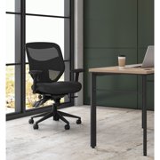 basyx VL531 Series High-Back Work Chair, Mesh Back, Padded Mesh Seat, Black