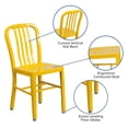 thumbnail image 3 of Bowery Hill Metal Yellow Dining Chair Rectangular Indoor-Outdoor 33.25" Unassembled, 3 of 7