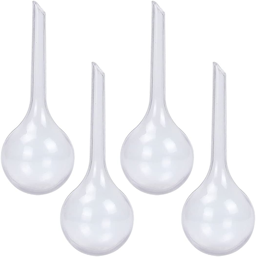 3.1 x Height 10.2 vismile Pack of 4 House Plants PVC Watering Globes Spikes Aqua Stakes Automatic Self Watering System Dia 