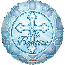 Spanish Baptism Mylar Balloons 18" Blue (5 ct)