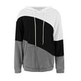 thumbnail image 6 of Lightweight Zip Up Hoodie Women Fall Winter Loose Fit Hooded Long Sleeve Dolman Cold Shoulder with Pocket Solid Color Leisure Cotton Sweatshirt Sweatshirts(Black,XL), 6 of 6