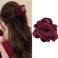 thumbnail image 6 of Contemporary Flower Hair Clip Clamp With Mesh Petals Secure Grip Hairpin Fashion Barrette For Long Hair, 6 of 8