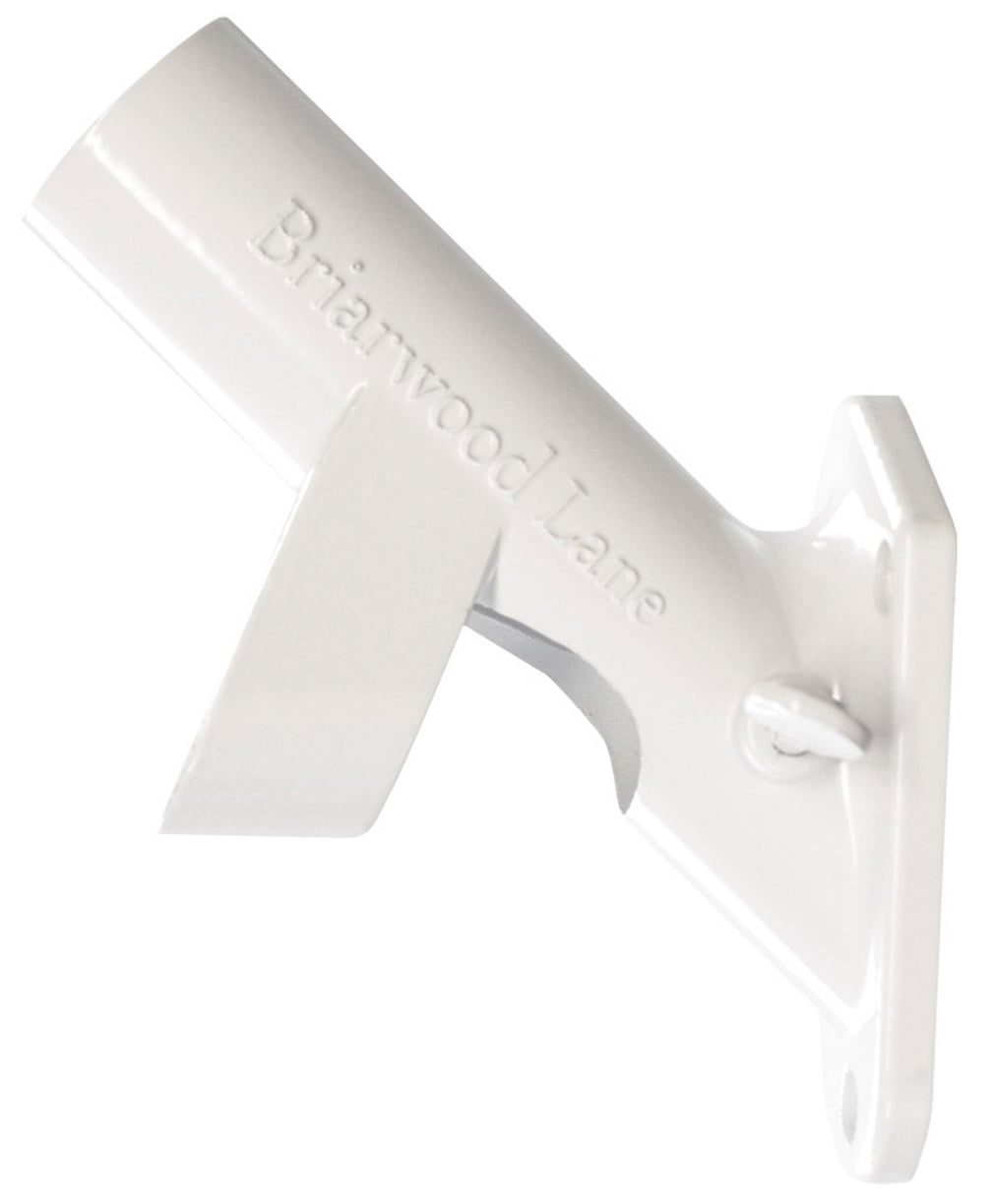 White 2 Position Metal Flag Pole Bracket Briarwood Lane