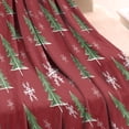 thumbnail image 3 of Red Christmas Tree and Snowflake Pattern Blanket,Comfortable Soft Lamb Wool Throw Blanket,All Season,Warm Lightweight Blankets for Sofa Bed Couch Living Room Chair,30"x40", 3 of 4