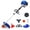 Blue, variant on Panapinka 43cc Weed Wacker Gas Powered, 3 in 1 String Trimmer with Shoulder Strap & Handle, 2-Cycle Gas Weed Eater, Multifunctional Weed Wacker & Brush Cutter for Professional Greenery Trimming