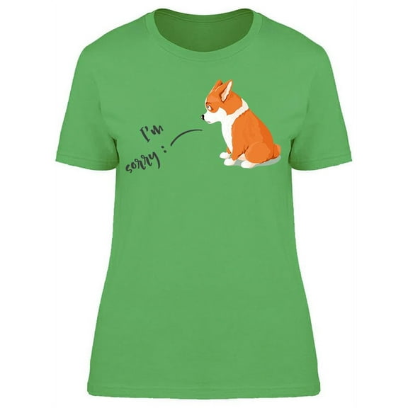 Corgi Is Sorry T-Shirt Women -Image by Shutterstock, Female XX-Large
