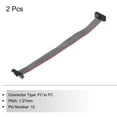 thumbnail image 3 of Unique Bargains IDC 12Pin Flat Ribbon Cable, 1.27mm Pitch FC to FC Connector 10cm Length Grey Jumper Wire Computer DVD, 2Pcs, 3 of 5