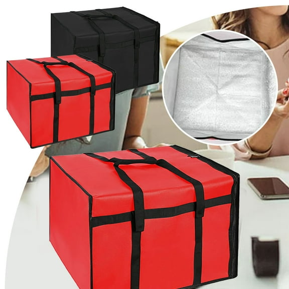 19.69" x 19.69" x 13.78" Pizza Bags for Delivery Doordash,insulated Pizza Delivery Bag,Pizza Pack,Pizza Warmer Bags insulated,Hot Bag for Food Delivery,Pizza Carrier Bags,Door Dash,Red,1pc