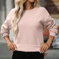 thumbnail image 4 of Oversized Crewneck Sweatshirt for Women with Pockets,Pullover Fall Fashion Tops with Pocket,Fall Causual Outfits, 4 of 9