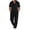 Black, variant on mihongmao Summer Cruise Outfits for Men Beach Outfits Man Style Solid Color Casual Fashion Hooded Pocket Short Sleeved Shirt Drawstring Waist Long Pants Beach Sets Dark Gray S