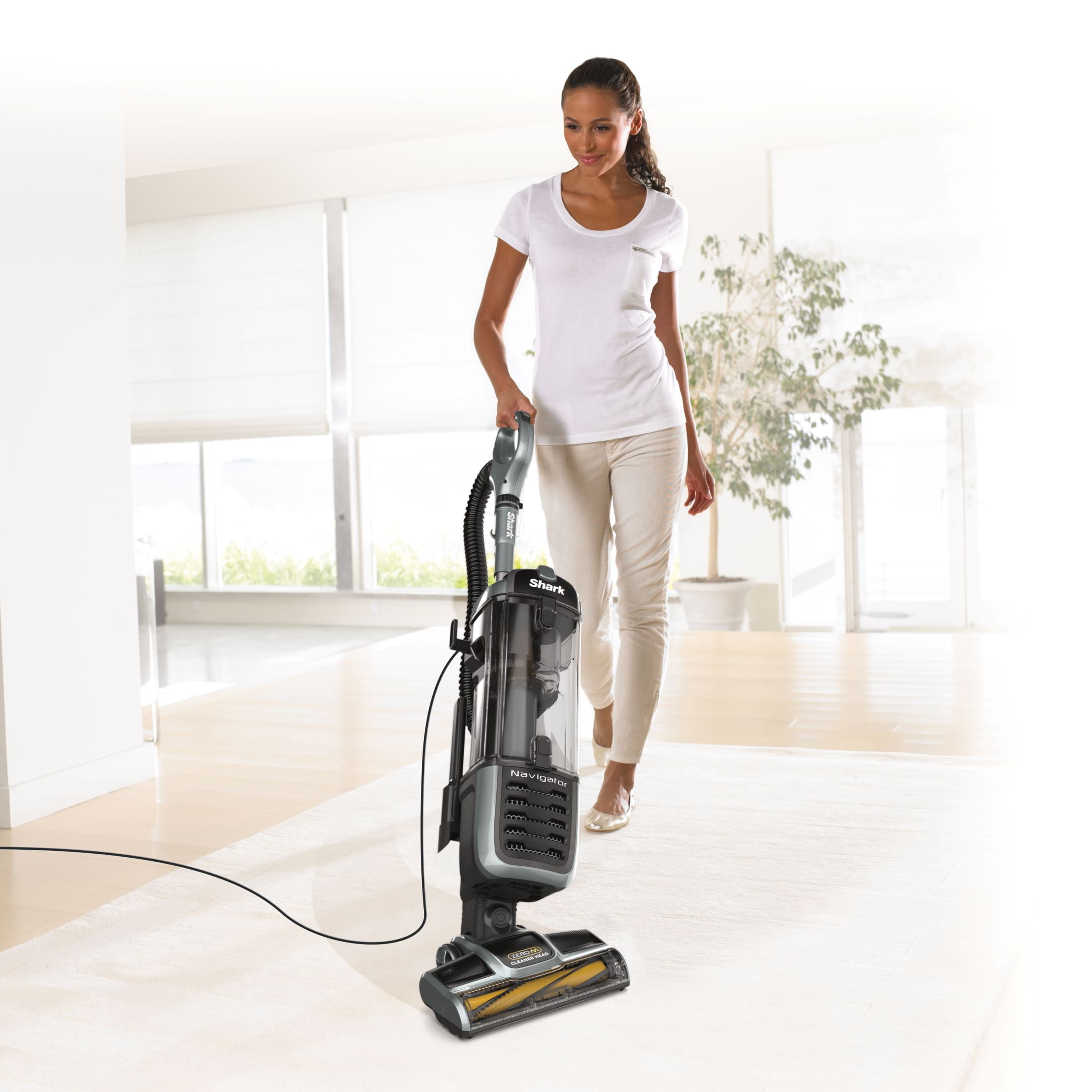 Shark ZU62C Navigator Self-Cleaning Brushroll Pet Upright Vacuum, Pewter Grey