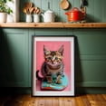 thumbnail image 6 of surfer cat 01 - Photography Cat Animal Surrealism Pastel Surfboard Whimsical Black Framed Wall Art Print 12 x 18 inches, 6 of 8