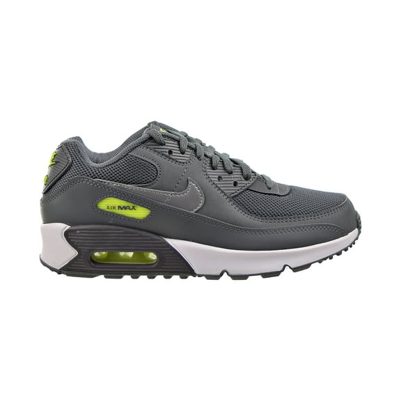 Nike Air Max 90 (GS) Big Kids' Shoes Smoke Grey-Reflect Silver-Volt dm3207-001