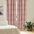 thumbnail image 3 of Ambesonne Nordic Window Curtains, Cat Pattern Pixel Art, Each 28" W x 63" L, Beige Ruby, 3 of 5