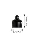 thumbnail image 2 of Kiven Pendant Light Equipped with Dimmable Lighting Cord（15ft）, Hanging Mounted Pendant Light for Restaurant Clothing Shop Bar - Black, 1 Pack, 2 of 5