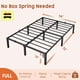 thumbnail image 2 of 14-pulgada tamaño completo heavy duty metal platform marco de cama - durable iron slat support, legs, no box spring, no screws, supports up to 800 lbs, 2 of 6