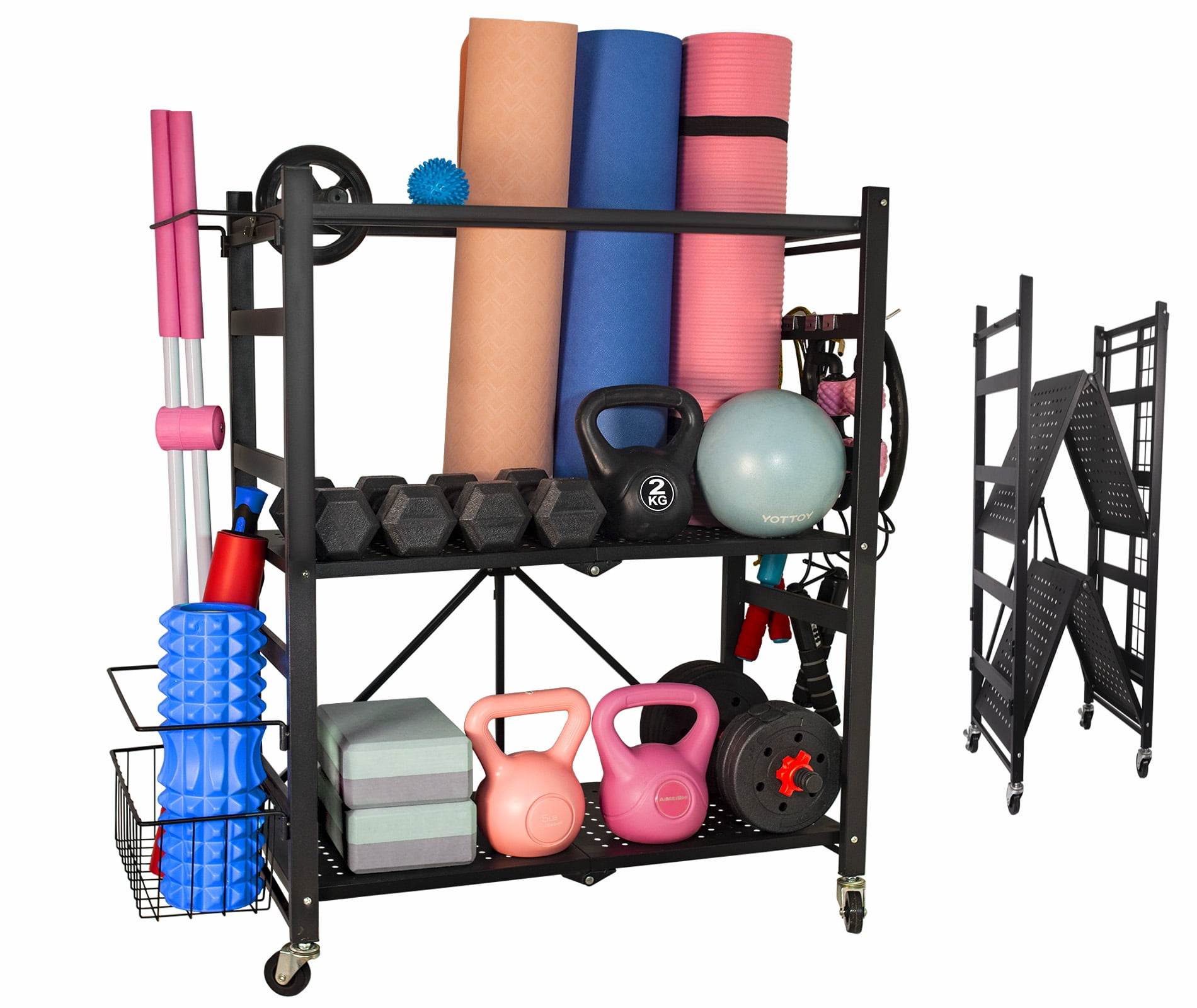WLaixbDun Yoga Mat Storage Rack,Home Gym Storage Rack,Workout Equipment