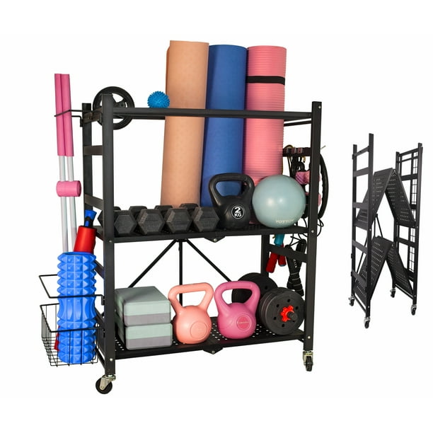 WLaixbDun Yoga Mat Storage Rack,Home Gym Storage Rack,Workout Equipment Storage Rack for Yoga