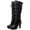 Black, variant on Bcak to School Savings! Aqestyerly Women's Boots Clearance Fashion Women Cosplay Tied Leather Kneeth Platform Gothic Bows Shoes