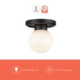 thumbnail image 2 of Alora Lighting Sf407306 Fiore 6" Wide Semi-Flush Globe Ceiling Fixture - Brushed Gold /, 2 of 7
