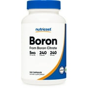 Nutricost Boron Capsules 5mg per Serving (240 Vegetarian Capsules) - Non-GMO Supplement